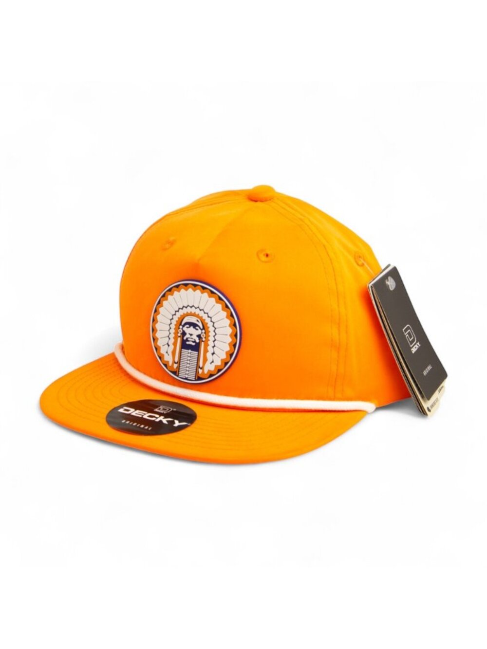 Illinois Fighting Illini Chief Illiniwek 3D Classic Rope Hat- Orange/ White